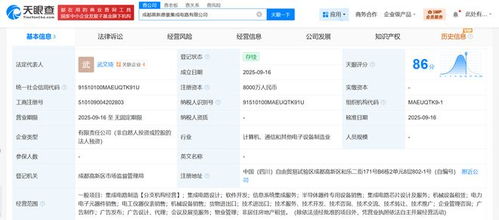成都高投成立集成電路新公司，注冊資本8000萬，專注信息系統(tǒng)集成服務(wù)